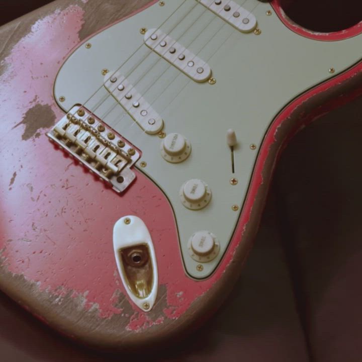 MBS 1960 Stratocaster Heavy Relic Aged Fiesta Red by Dale Wilson