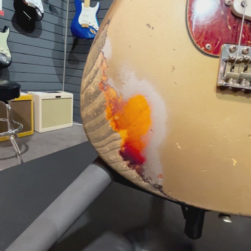 MBS 1962 Stratocaster Heavy Relic/Shoreline Gold over 3-Color