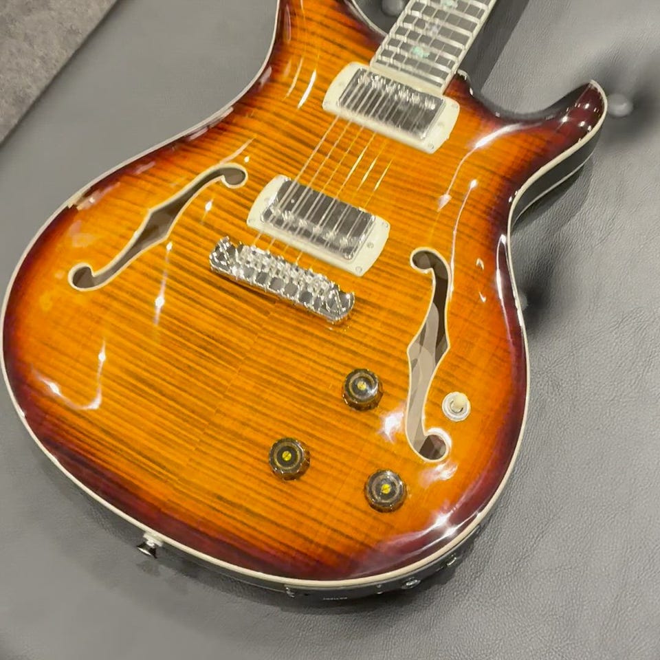 SE Hollowbody II Piezo/Orange Tiger Smokeburst【2025】: エレキ