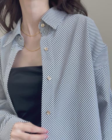 The rejoiceバイアスストライプシャツ | SEKIMIKI Online