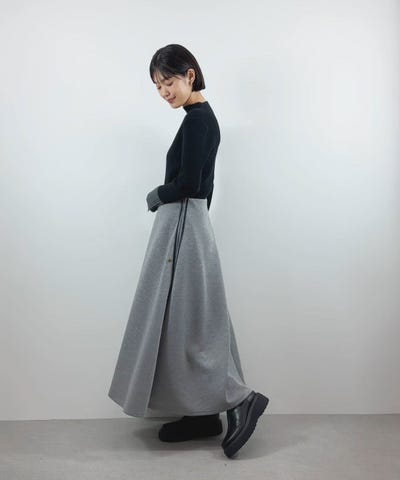 Gready Brilliantダンボールサイドラインフレアスカート | SEKIMIKI Online