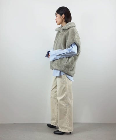 Gready Brilliantエコファー襟付きベスト | SEKIMIKI Online