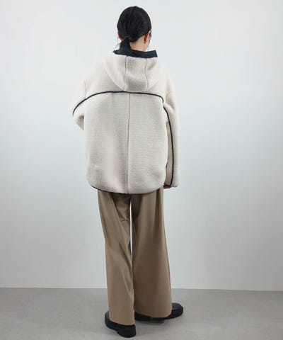 ◉週末までの限定価格！！◉ ボアバイカラーフードジャケット Gready Brilliantボアバイカラーフードジャケット | SEKIMIKI Online