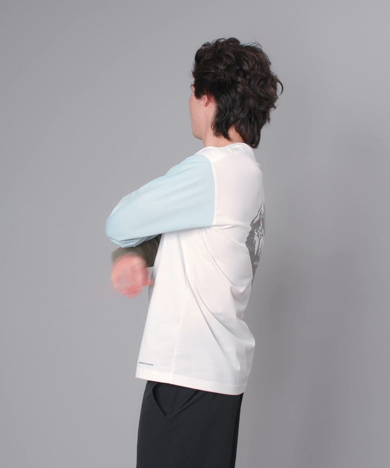 アーバンハイクグラフィックロングスリーブTシャツ(S Sage Front Print