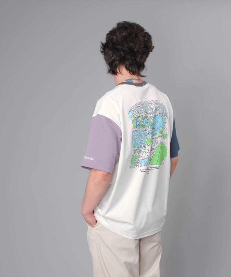 リトルベアロックグラフィックショートスリーブTシャツ(XS Dark