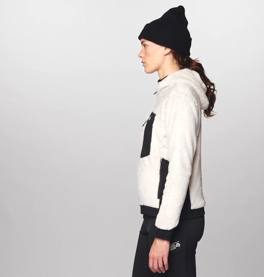 ポーラテックハイロフトフーデッドジャケット(XS Black)│マウンテン