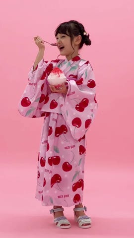 チェリー柄 浴衣(110cm 黒): キッズ - ナルミヤ オンライン公式サイト 