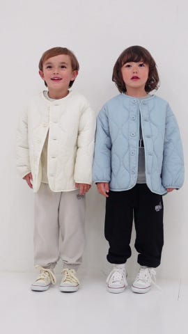 組み合わせ自由シリーズ】キルティングジャケット(100cm 黒