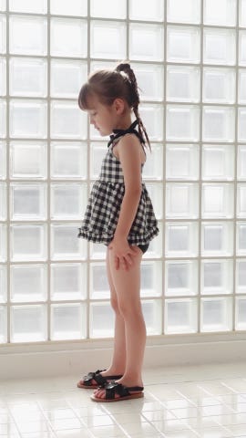 pium ドーリーフリルセパレートスイムウェア　ギンガムチェック pium ぴうむ ピウム ドーリーフリルセパレートスイムウェア