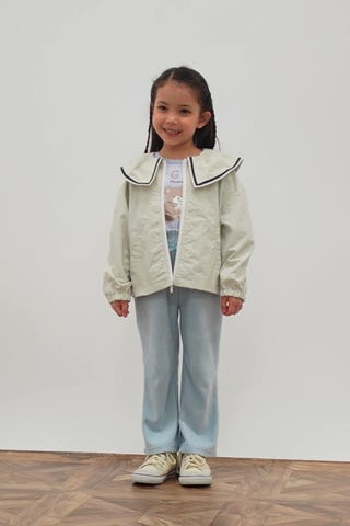 フリルカラーウィンドブレーカー【子供服】【キッズ】【女の子】(100cm