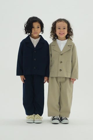 オケージョン】ジャケット&パンツセット(110cm 紺): キッズ