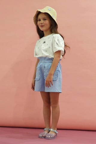 セットアップ可能】フリルポケット付きショートパンツ(100cm レモン