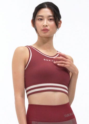 SUKALA】ブラトップ付きカレッジVネックプルオーバー(S・M・Lサイズ