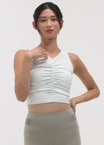 SUKALA】アメリカンスリーブギャザータンクトップ(XS・S・M・Lサイズ