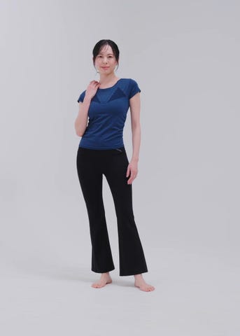SUKALA】カップ付きドットメッシュエンハンスTee(S・M・Lサイズ