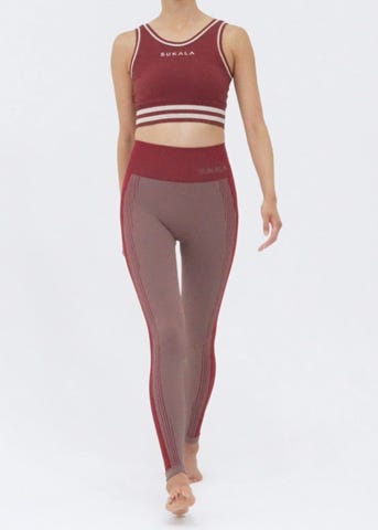SUKALA】シャドーストライプメランジレギンス(S・M・Lサイズ