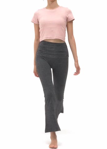 SUKALA】ルーシュドウエストフレアレギンス(S・M・Lサイズ メランジ