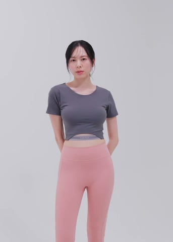 SUKALA】カップ付きカーブアークTee(S・M・Lサイズ イエロー