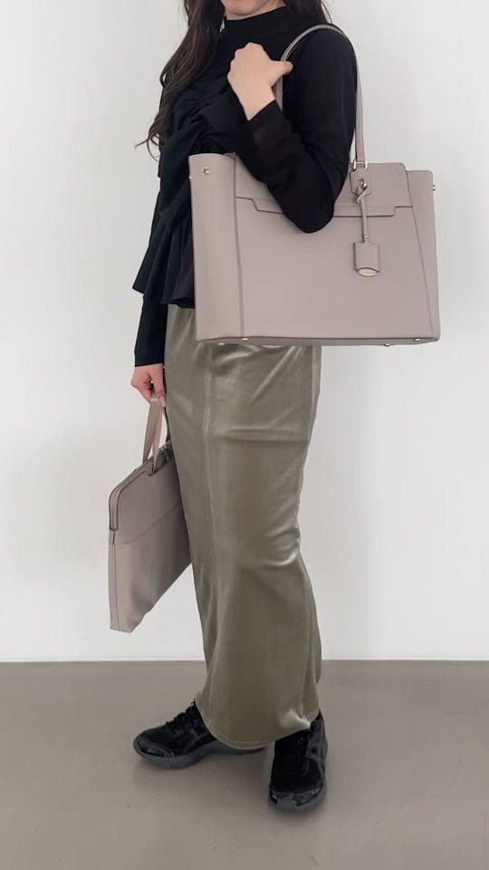 【美品】レザートートバッグ（ピンクベージュ）　15.6型パソコン収納可 sb-bag655_1.jpg