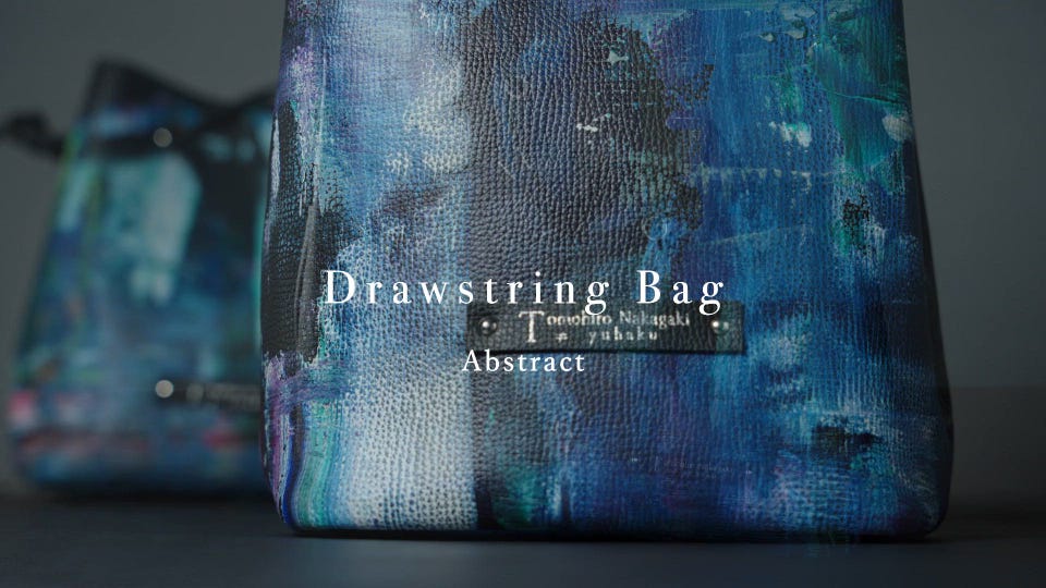 TNA080L Abstract 巾着バッグ Lサイズ – yuhaku online shop