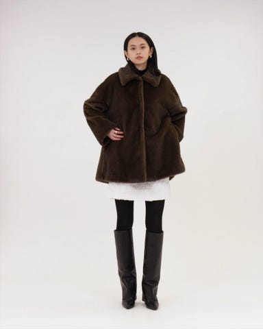 値下げ！完売品＜EMMEL REFINES＞EMフェイクファーコート EMMEL REFINES（エメルリファインズ）の「＜EMMEL REFINES＞EM