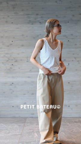 roku 6 プチバトー　タンクトップ 別注】＜PETIT BATEAU for 6＞タンクトップ