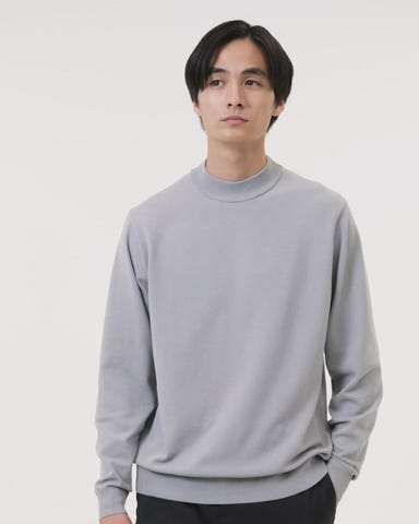 ショートスリーブモックネックニットUA COZY―ウォッシャブル、抗菌防臭 楽天市場】ショートスリーブ モックネックニット UA COZY ー