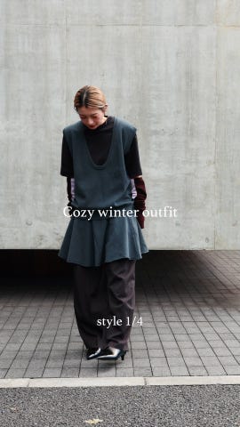 6(ROKU)＞アルパカウールナイロン ポロニット