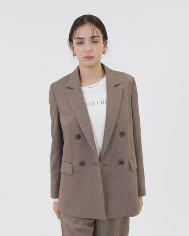 ホームスパン ダブル ジャケット ストレッチ