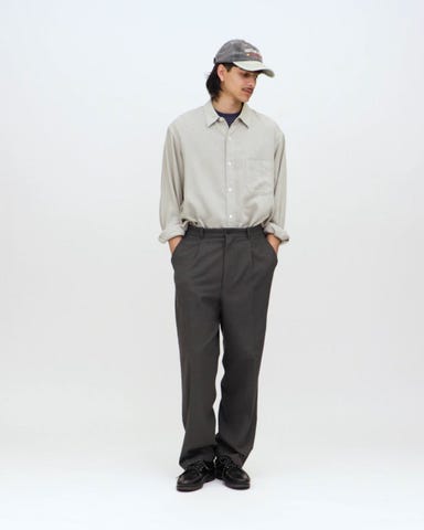 Steven Alan＞ TCL オックスフォード アウト ワンプリーツ スラックス