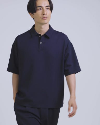 Air Dobby Wide Tapered Polo Shirt -Stretchable, moisture wicking 