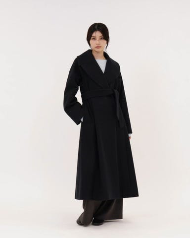 EMMEL REFINES＞EM ベルテッド フレア ロングコート