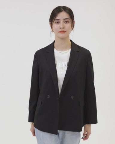 リネンライク ダブルジャケット 楽天市場】【店内全品20％OFFクーポン】11/11 1:59まで□リネンライク