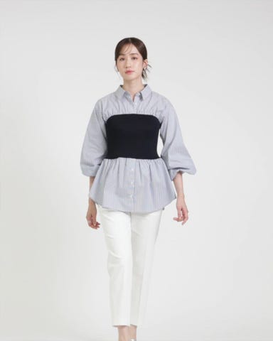 ニットビスチェ コンビ シャツ