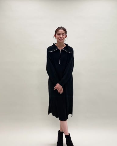 JAYRO(ジャイロ) / 総針タッチハーフZIPワンピース (ワンピース