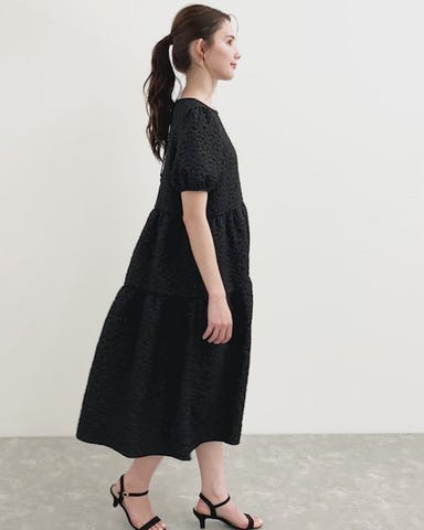 ★【美品】JAYRO スパンコール付きワンピース★ JAYRO(ジャイロ) / 花柄フリルワンピース (ワンピース