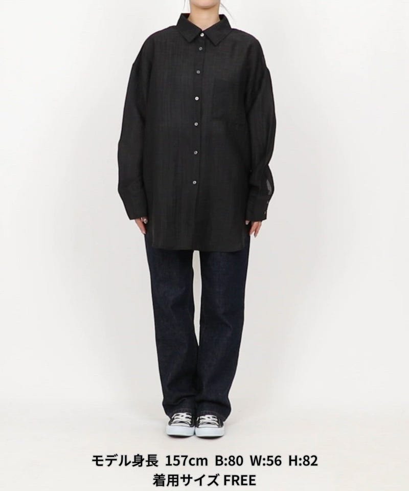 FREAK'S STORE/シアーワッシャービッグロングスリーブシャツ【限定展開