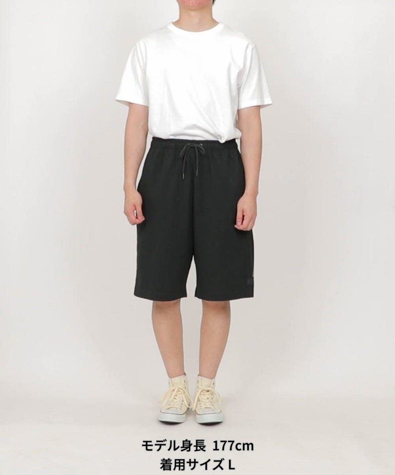 NAUTICA/HIDDEN LOGO リラックスフィット イージーショーツ/生地染め