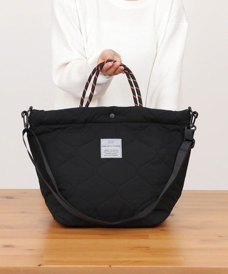KiU/＜新色追加＞別注 撥水PADDED TOTE BAG/パデットトートバッグ