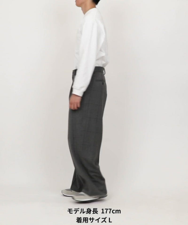 FREAK'S STORE/ワイドストレートシルエット ワンタック スラックス