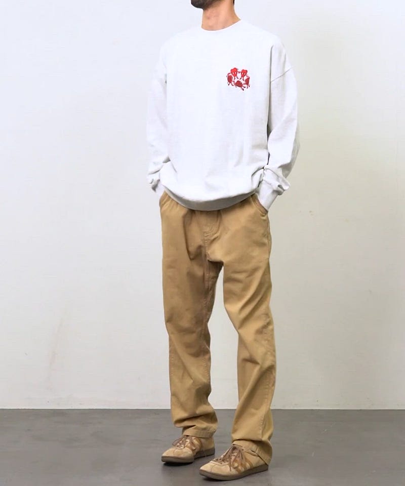 Kurt Wu/two side hug heart 刺繍 CREW SWEAT｜Daytona Park(FREAK'S