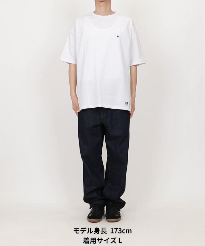 RUSSELL ATHLETIC/別注 ビッグシルエット ワンポイントロゴ クルー
