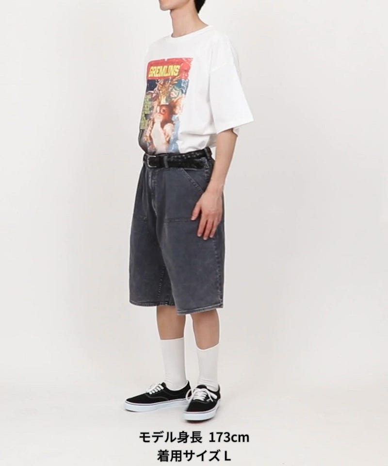 FREAK'S STORE/ワイドシルエット バギーダブルニーデニムショーツ