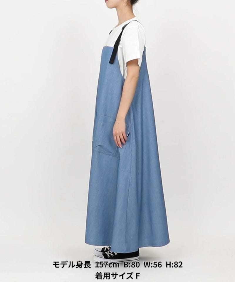 THOUSAND MILE/サロペットワンピース / ゼブラ / デニムライク