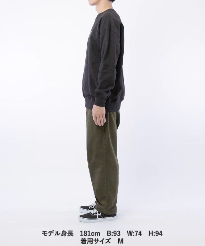 matsui/別注 ｢さかだち」バックフェルト刺繍 クルーネック スウェット