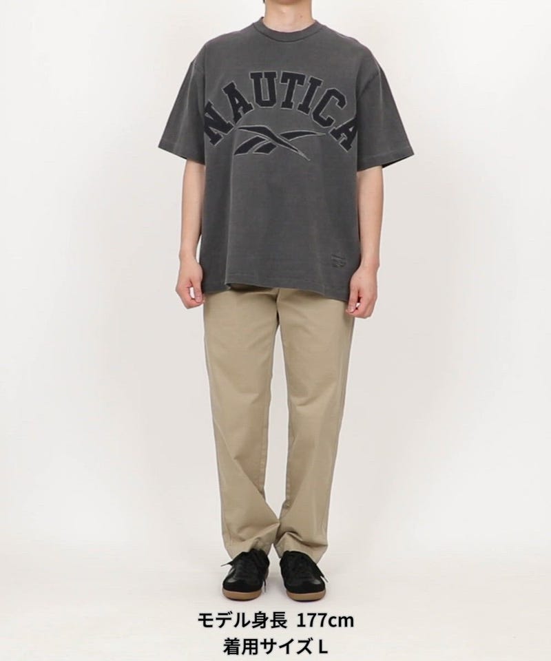 NAUTICA/【Exclusive】 ダブルネーム アーチロゴ ピグメント クルー