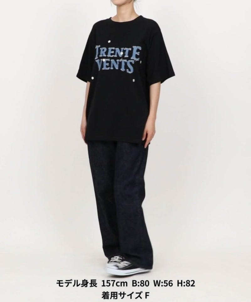 gorotan☆出品 FREAK'S STORE/デニムロゴデイジーTシャツ｜Daytona Park(FREAK'S