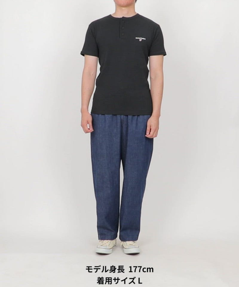 NAUTICA/Essentials タイトフィット S/S ヘンリーネックTシャツ