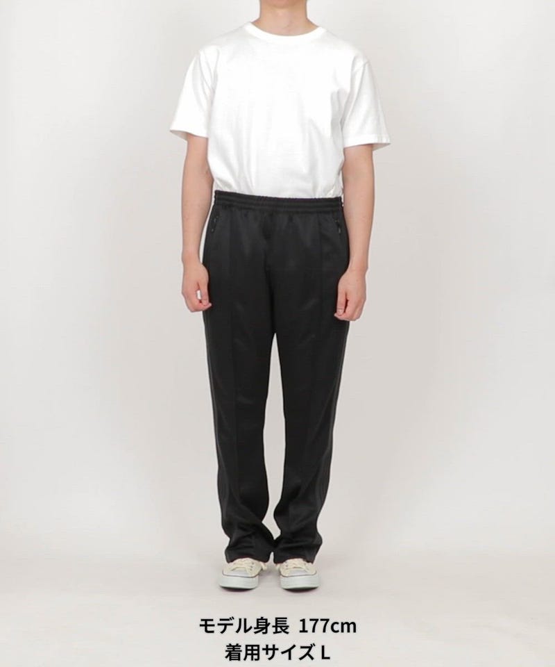 Needles/別注 Narrow Track Pant PolySmooth Black×Gray｜Daytona Park