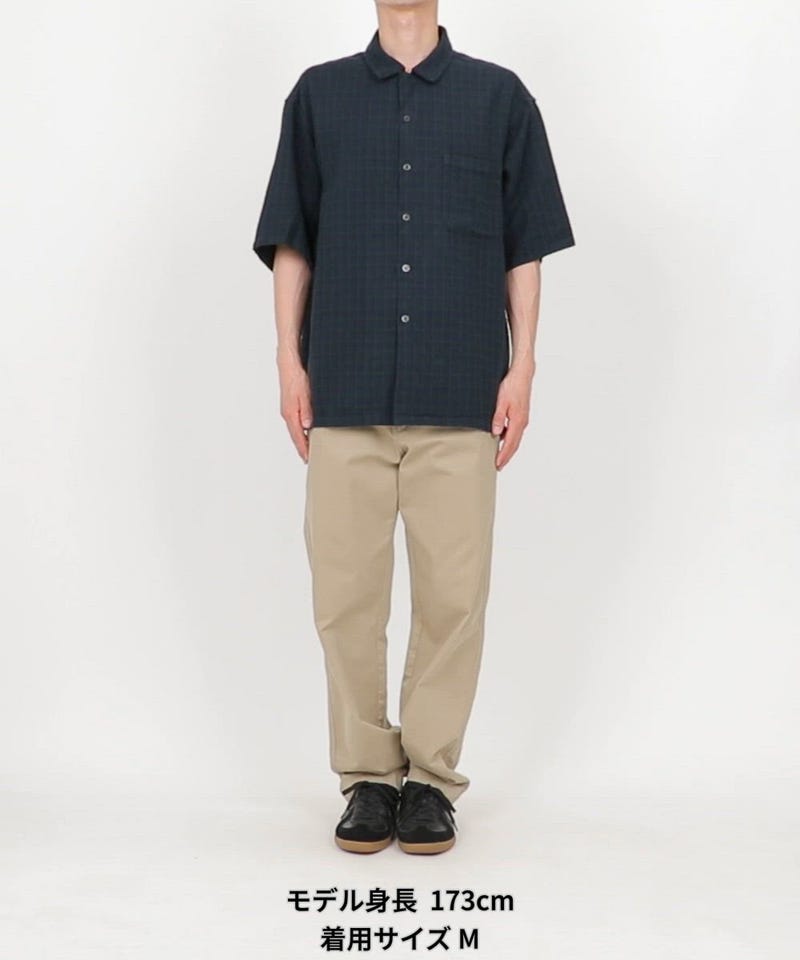 FREAK'S STORE/AUSTRALIAN COTTON オープンカラー チェックシャツ